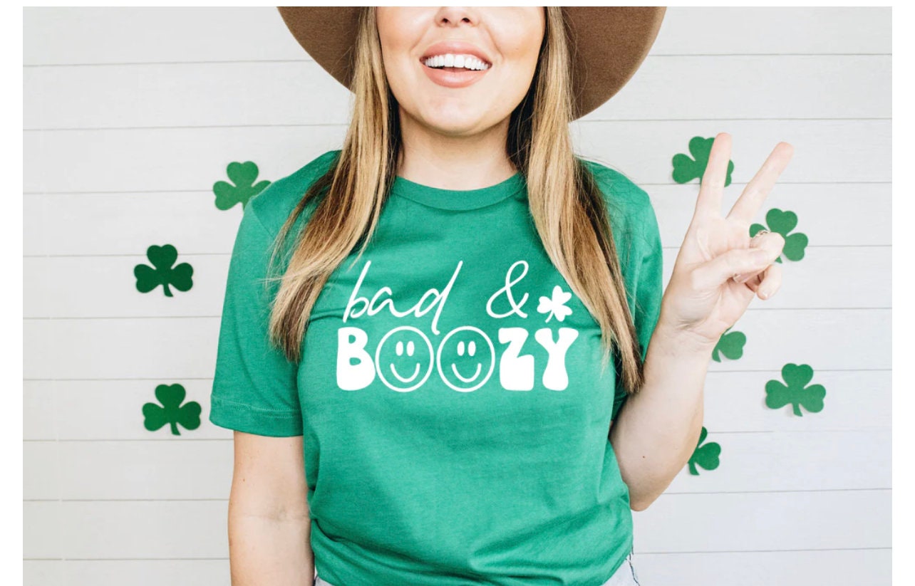 Bad and Boozy screen print T-shirt