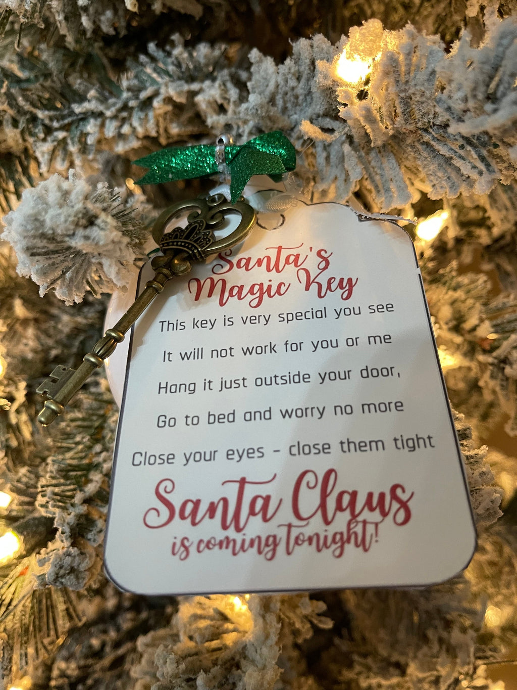 Santa’s magic key ornament, Christmas ornament, Santa key