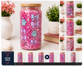 DOG MOM Pink Glitter 16 oz Snowglobe Tumbler 🐾💗
