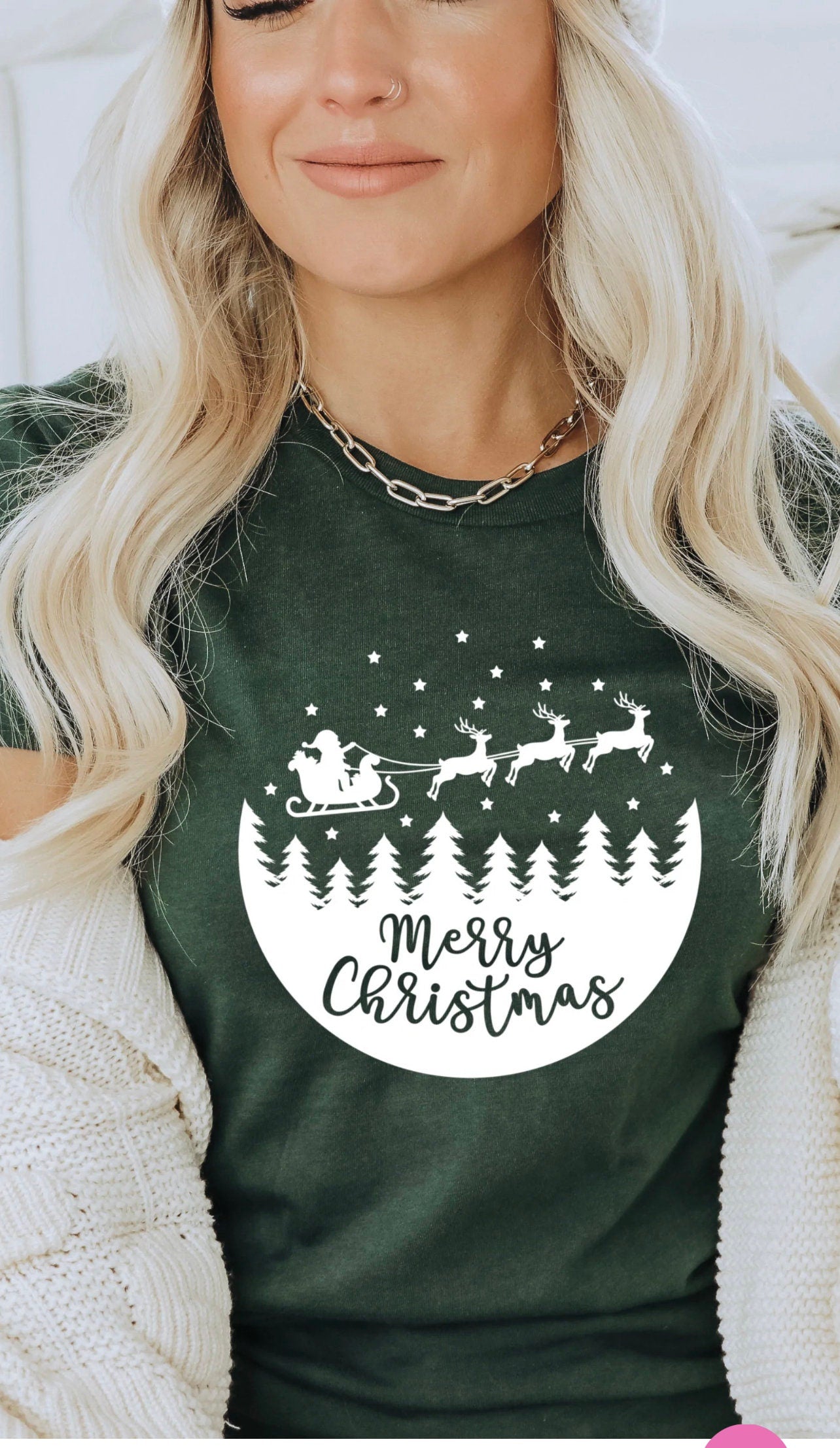 Merry Christmas screen print t-shirt