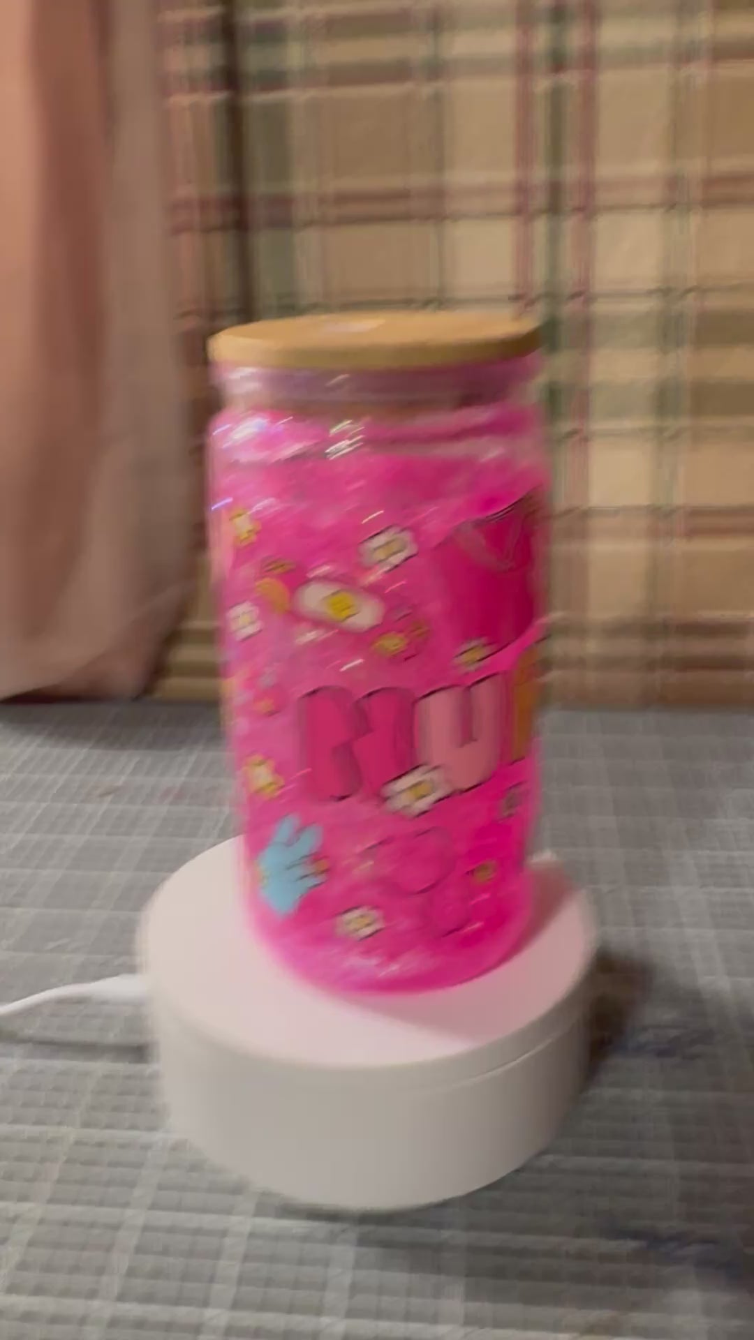 Nurse Pink Glitter 16 oz Snowglobe Tumbler 🩺🌸
