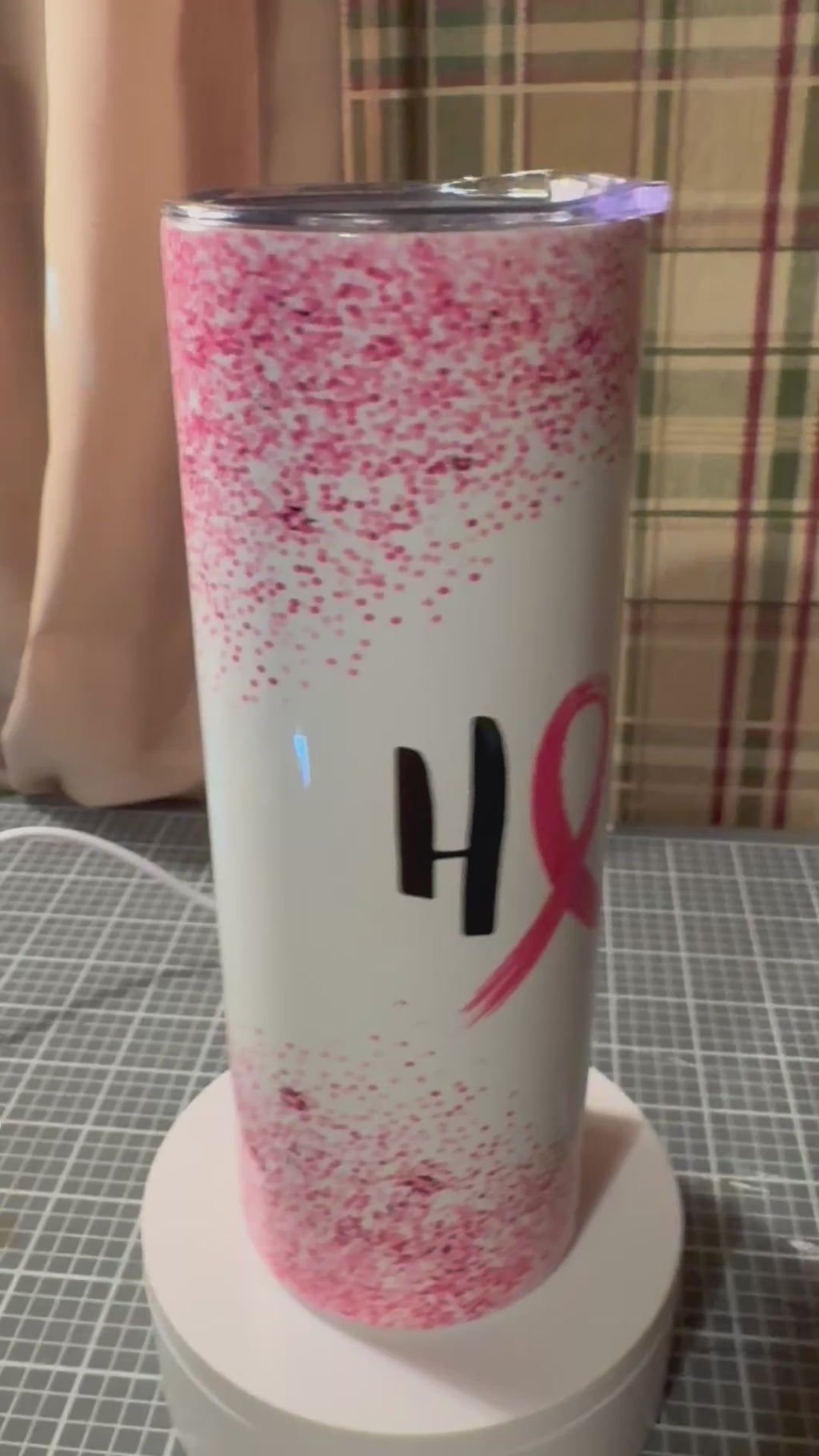 Hope Pink Ribbon 20 oz Sublimation Tumbler 🎀