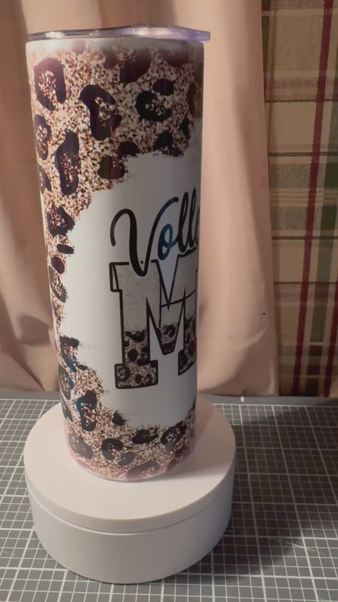 Volleyball Mom Leopard Print 20 oz Sublimation Tumbler 🏐