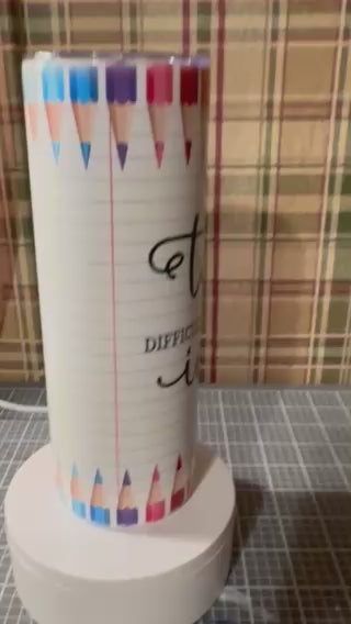 Rainbow Pencil Teacher Tumbler